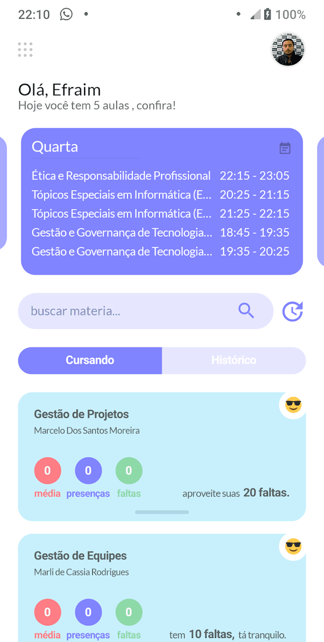 Print da aplicação